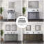 Ensemble de meuble-lavabo double 84 po x P 22 po avec comptoir en marbre de culture et robinet-978226286-978226285