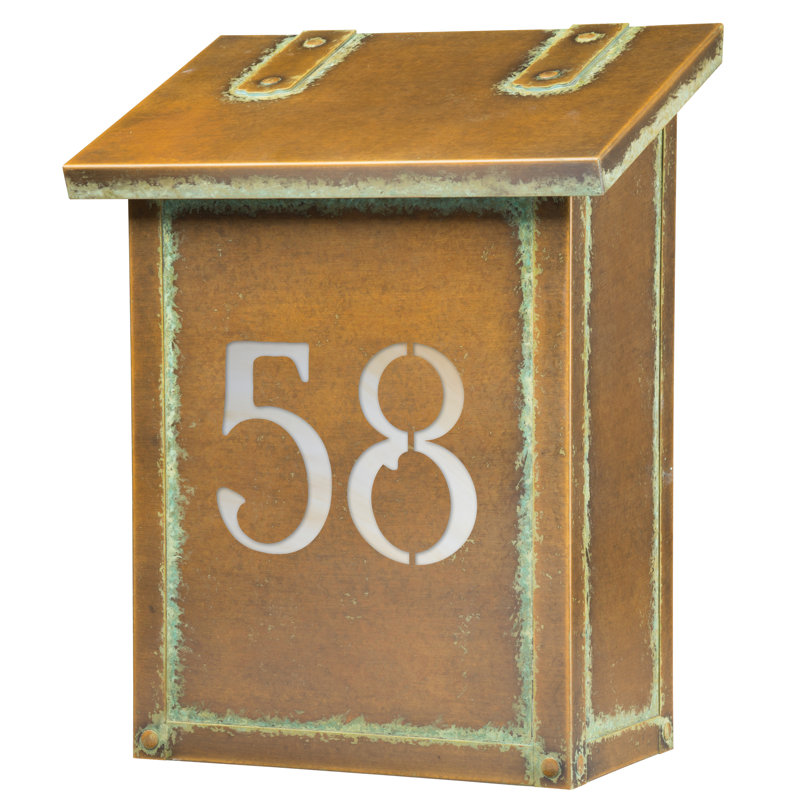 Boîte aux lettres murale classique, Vert nouveau, Miel, Oui