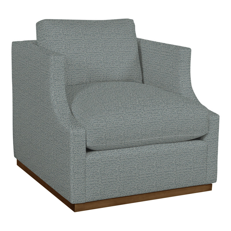 Thom Filicia Home 32" Wide Armchair, Tuck Cobalt Polyester Blend, Casa Blanca