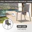 Fauteuil empilable en plastique 4 pièces gris chaud avec durabilité toutes saisons, conception ergonomique, Pp de haute qualité, léger, sans assemblage, parfait pour les sièges de piscine toutes saisons, 4 fauteuils,