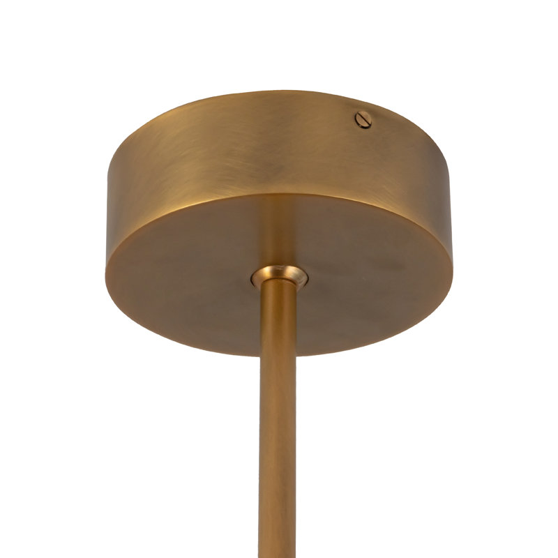Dahlia 28-in Urban Bronze dimmable LED Chandelier, Antique Brass