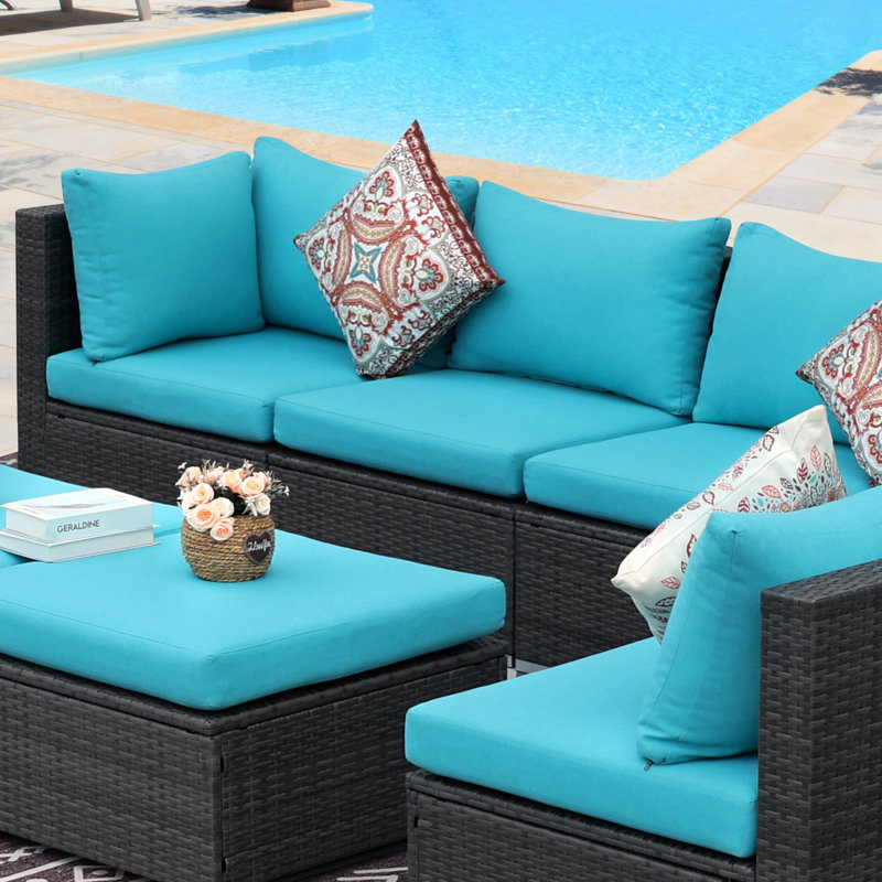 Ensemble de housses de coussin 10 pièces pour housses de patio, Sarcelle, 20