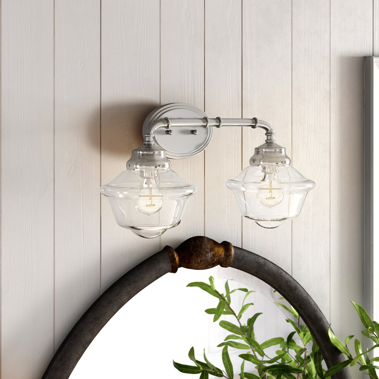 Anderson 2 Light Transparent Dimmable Vanity Light