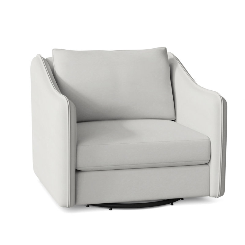 Monterey Outdoor Swivel Lounge Chair, Light Grey Vinyl 6503-010