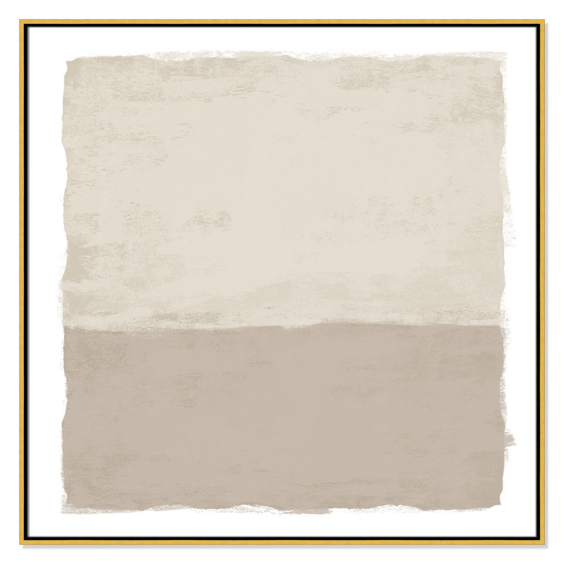 «Silent Sands II» par Natalie Carpentieri, H 41,5 po x l 41,5 po, Doré