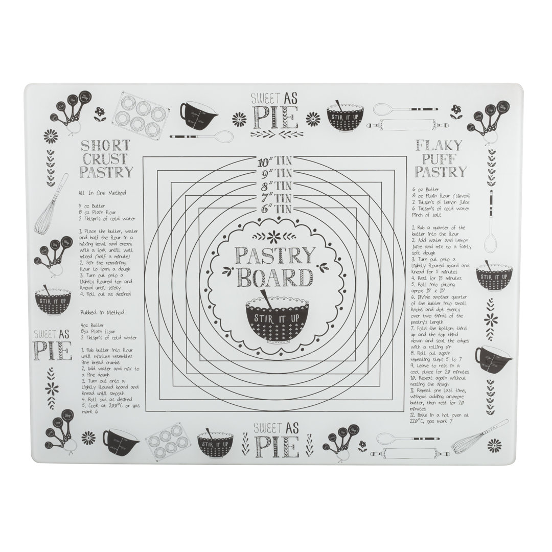 Stir It Up Glass Pastry Board