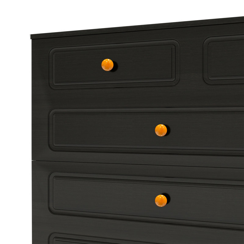 Queen Murphy Bed With Drawer, Black