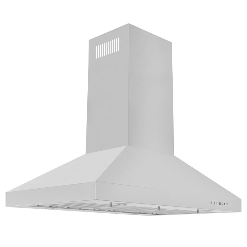 48" KL3 400 CFM Convertible Island Range Hood in Brushed Stainless Steel