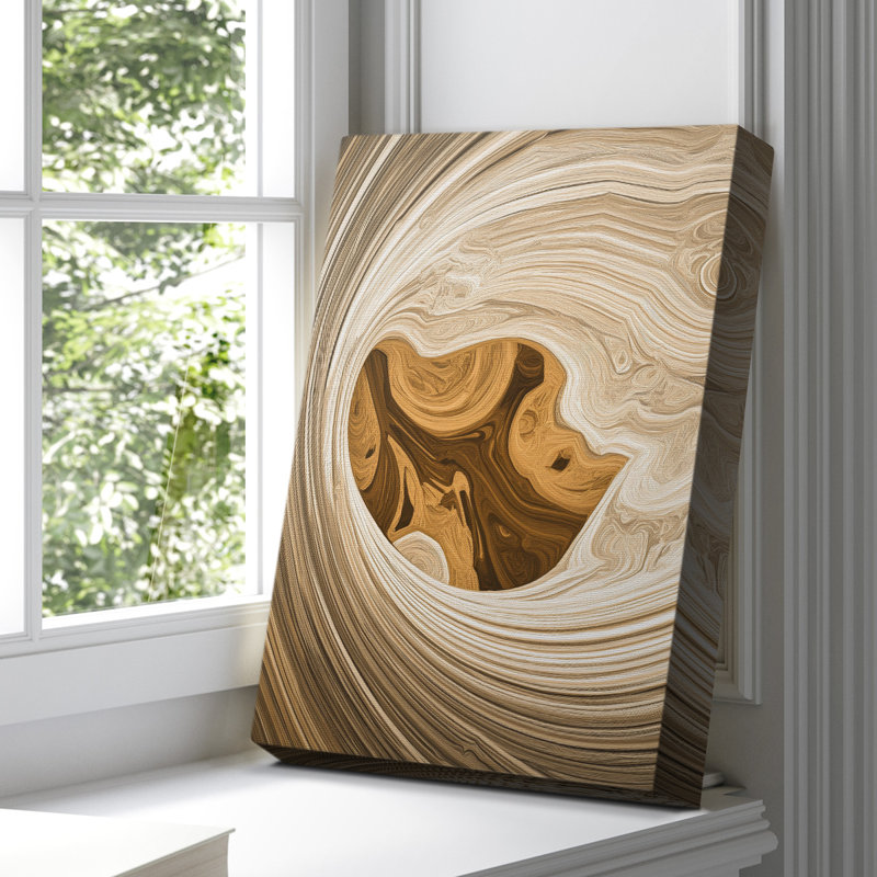Abstrait, toile tendue avec châssis de CD XXX - prêt à être accroché, H 18 po x l 12 po