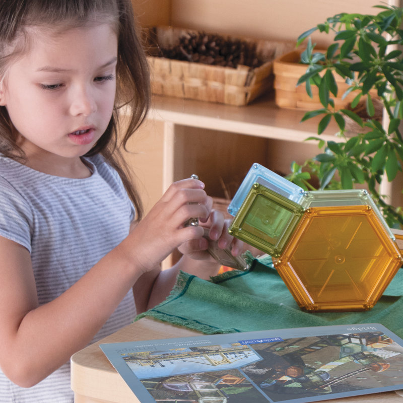 Jouet de construction magnétique naturel PowerClix Solids, 70 pièces