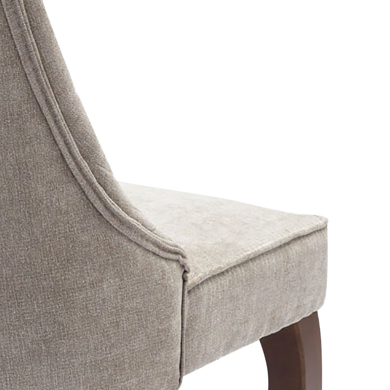 Chaise de salle à manger en microfibre / microsuède Philmore, Beige