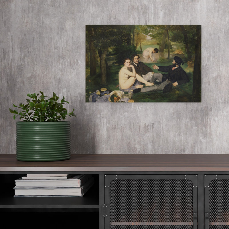 Le Déjeuner sur l'herbe, 1863 - Estampe d'art mural contemporain abstrait impressionniste représentant des fruits de la forêt