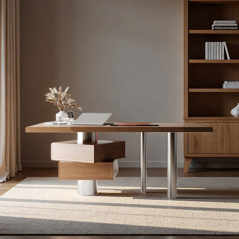 Bureau en bois massif à usage de bureau de haute qualité, H 29,53 po x l 62,99 po x P 31,5 po