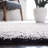 Glamour Hand Tufted Viscose/Wool Southwestern Rug in Charcoal/Ivory-1450086663