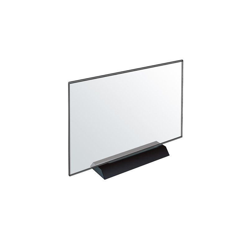 Clear Acrylic Tabletop Frame with Weighted Black Base, 2-Pack