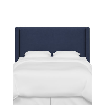 Hudson Upholstered Cotton Pine Wingback Headboard