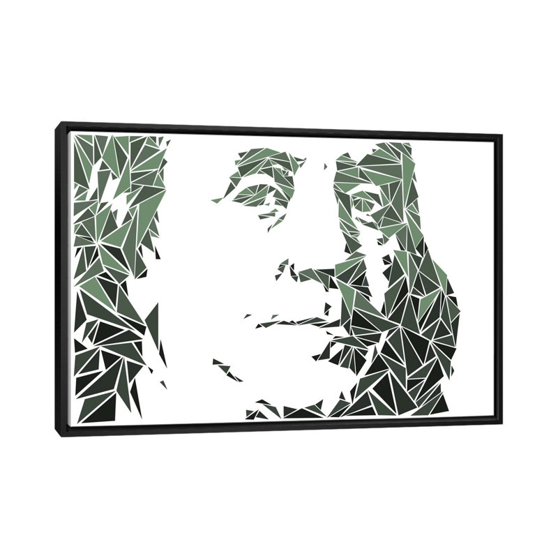 «Benjamin Franklin», impression sur toile, Toile avec cadre noir, H 32 po x l 48 po x P 1,5 po