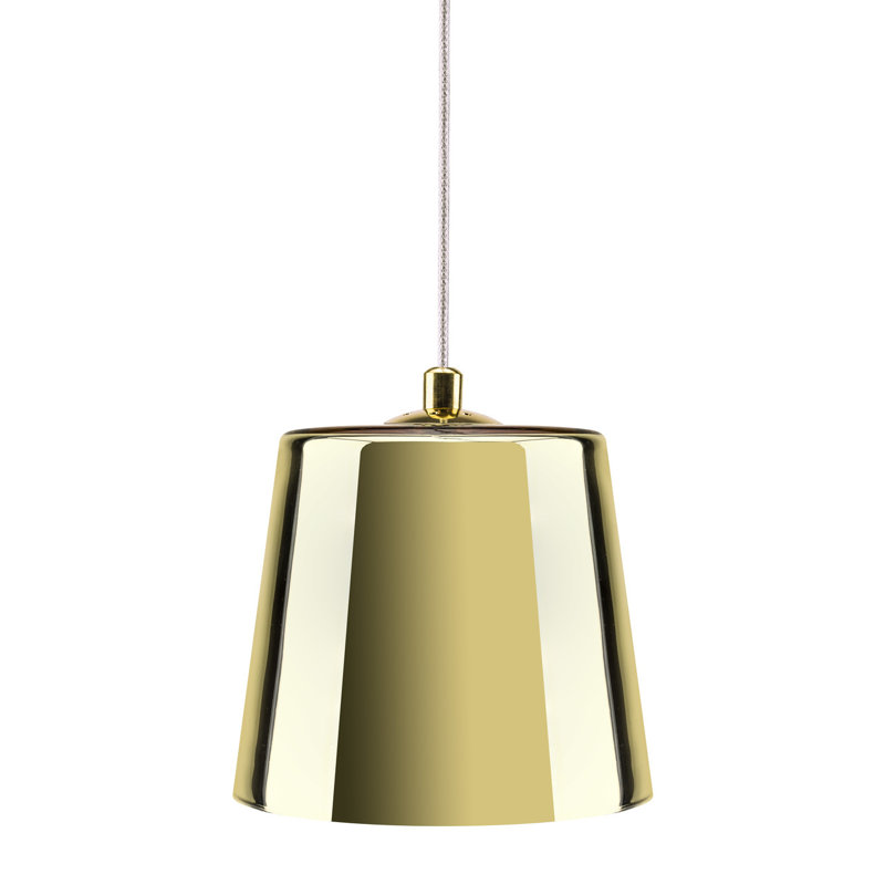 Buck 1 - Light White Bell Pendant, Gold