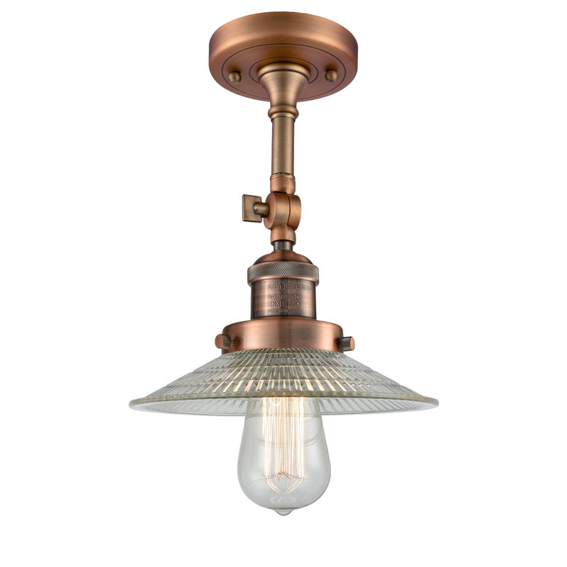 Plafonnier semi-encastré 4,5 po Saroyan, Cuivre antique, Grainé, Ampoule DEL 6 watts Vinage