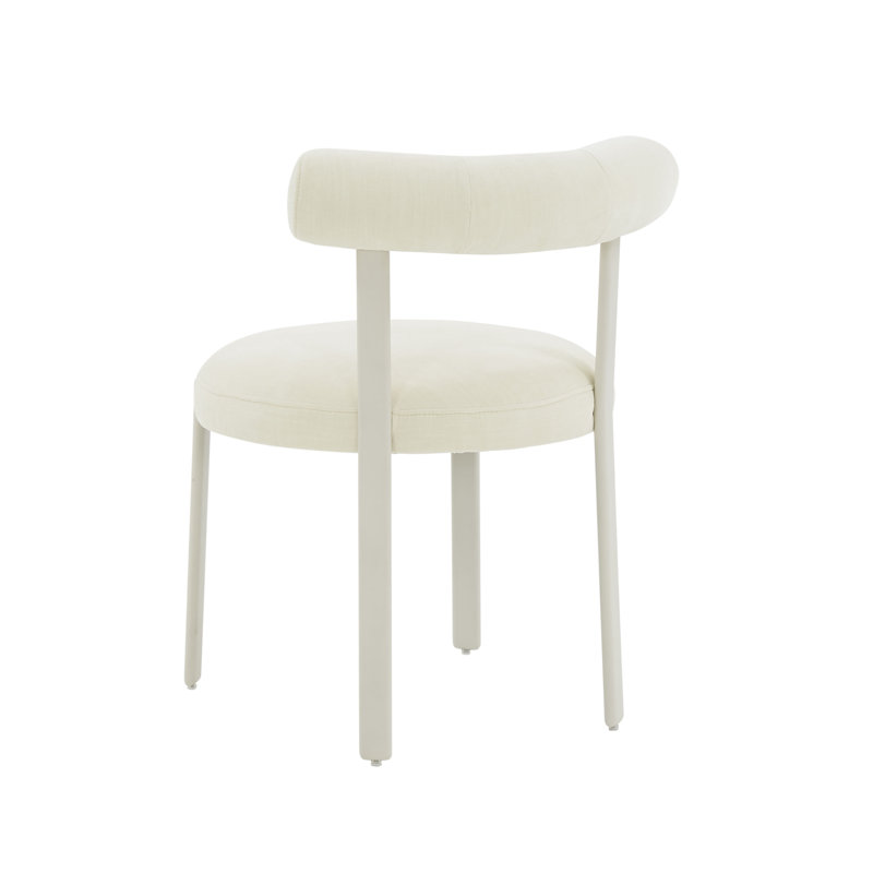 Malena 19'' H Upholstered Side Chair, Cream