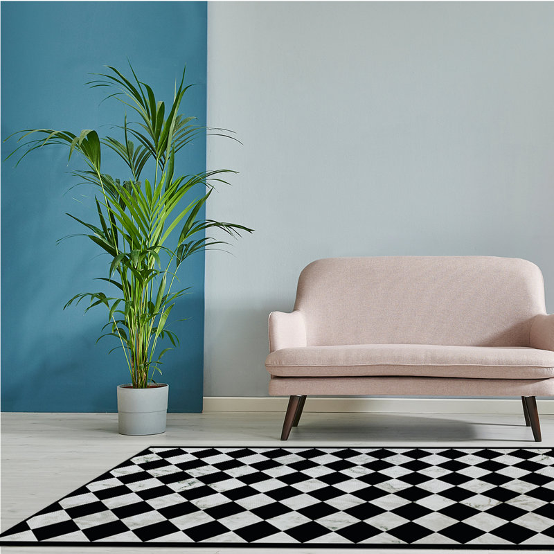  Tapis de sol en vinyle - Collection géométrique, Rectangulaire 3 pi x 5 pi