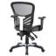 Chaise de bureau Articulée en filet avec siège en vinyle noir entièrement réglable par Modway-18257353
