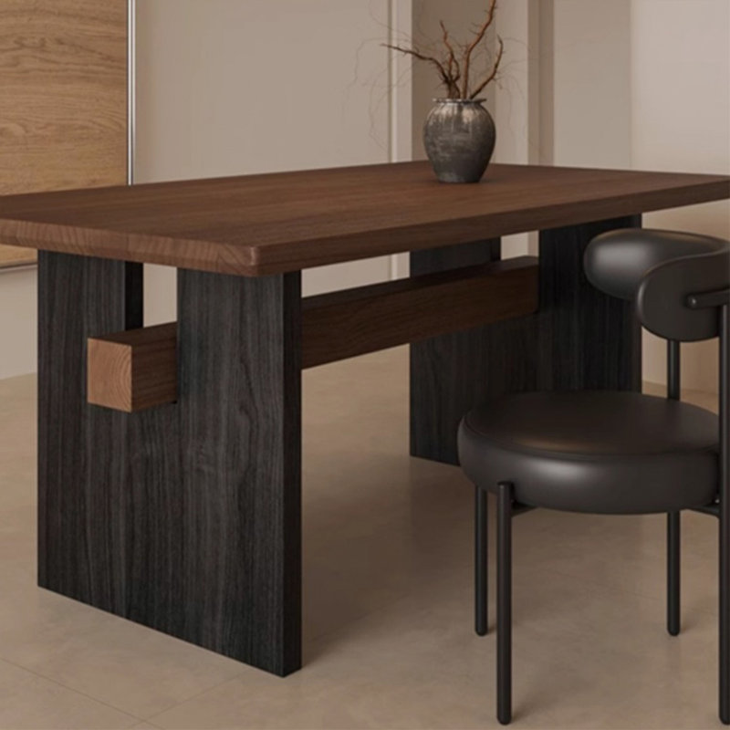 Ensemble de tables rétro et élégantes en bois massif, H 29,52 po x L 86,61 po x l 35,43 po