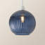 Hidie 18 cm H Bowl Glass Pendant Shade ( Slip-On ) in Blue