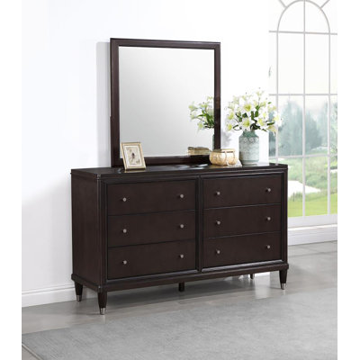 Commode 6 tiroirs avec miroir Manke