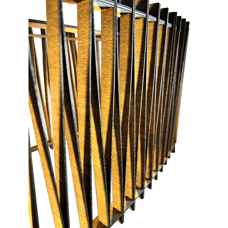 Luminaire suspendu en bois 2 lumières