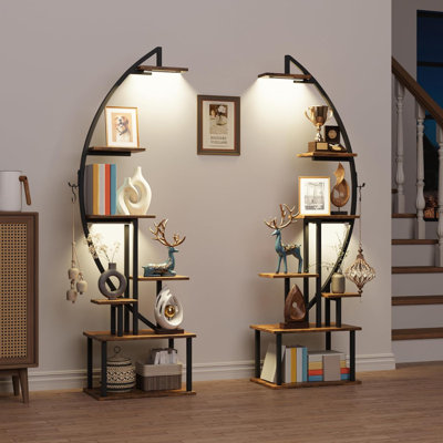 Double Layered Trapezoidal Bookshelf