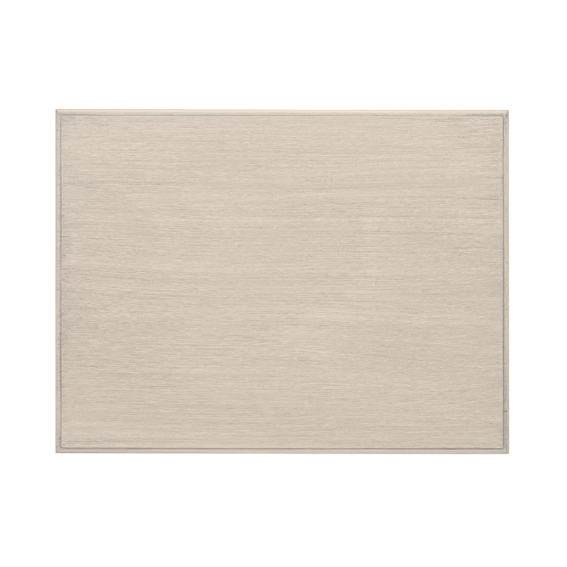 Cassie Greige Wood 3-Shelf Rectangular Accent Table
