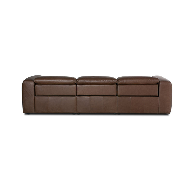 Radley 124" Leather Power Reclining Sofa, Sonoma Coco Top Grain Leather