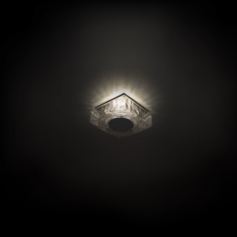 Cuboid Glass LED Flush Mount, 3000K