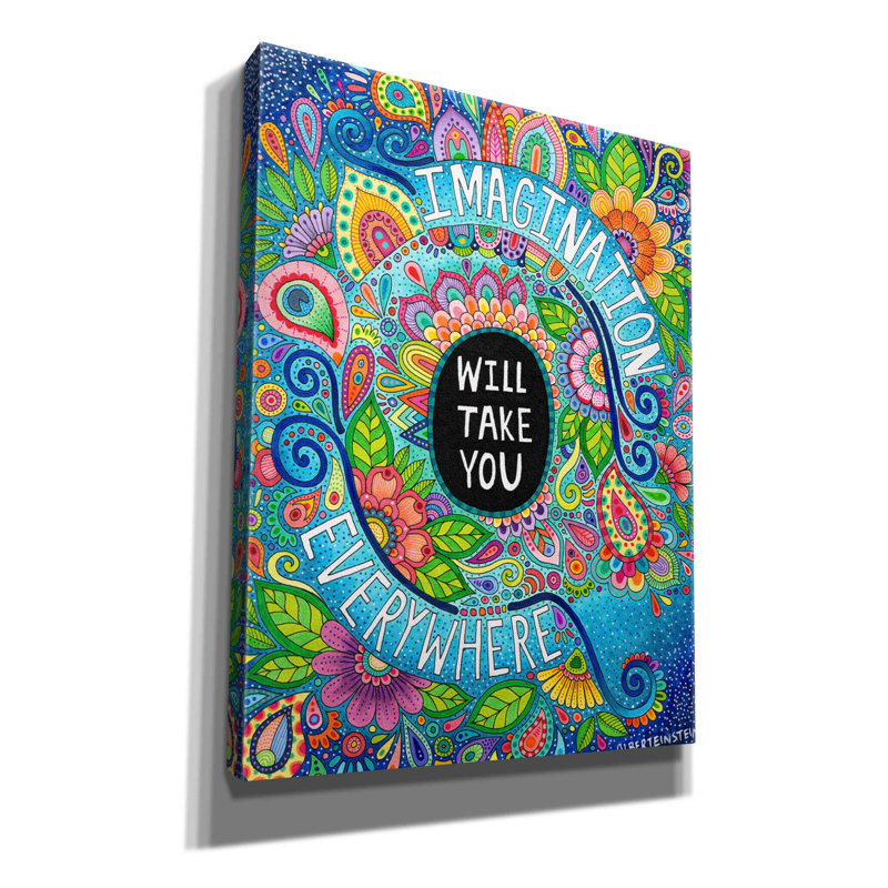 «Imagination Will Take You Everywhere» par Hello Angel, impression sur toile Giclée, L 26 po x H 34 po x P 1,5 po