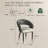 Modern Upholstered Dining Chairs Set of 2, Barrel Chairs with Open Back, Faux Leather Dining Chairs, Gray & Beige