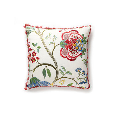 La Boheme - Housse et insert de coussin carré rose Palampore