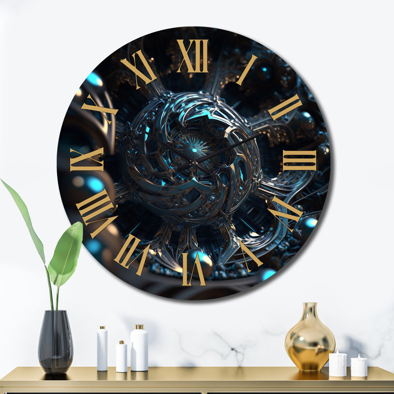 Horloge murale en métal, Très grand