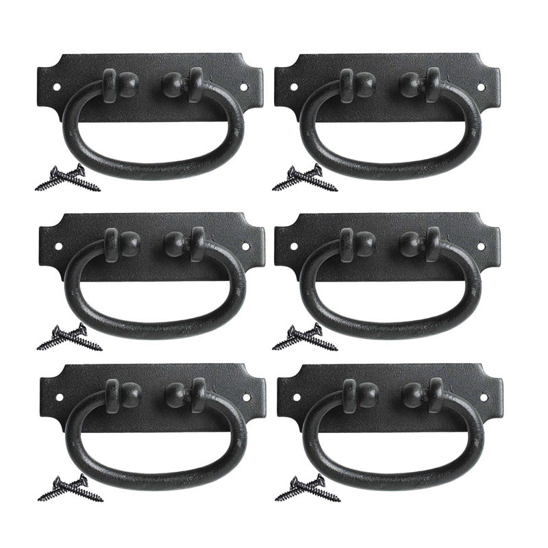 Drawer Hepple Wrought Iron 4 1/2" Center to Center Drop Handle Multipack