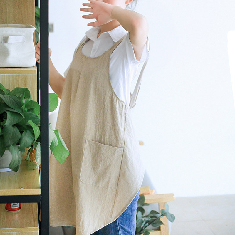 Solid Colour Apron Sets, Beige