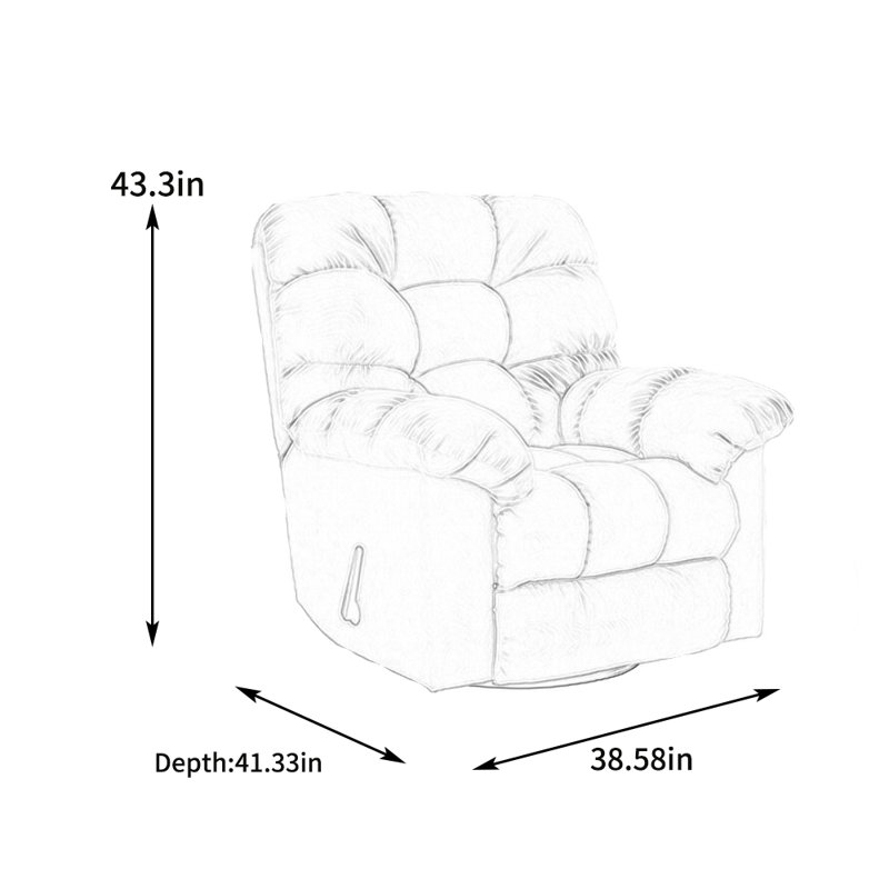 Huebsch Upholstered Recliner, Pink Corduroy