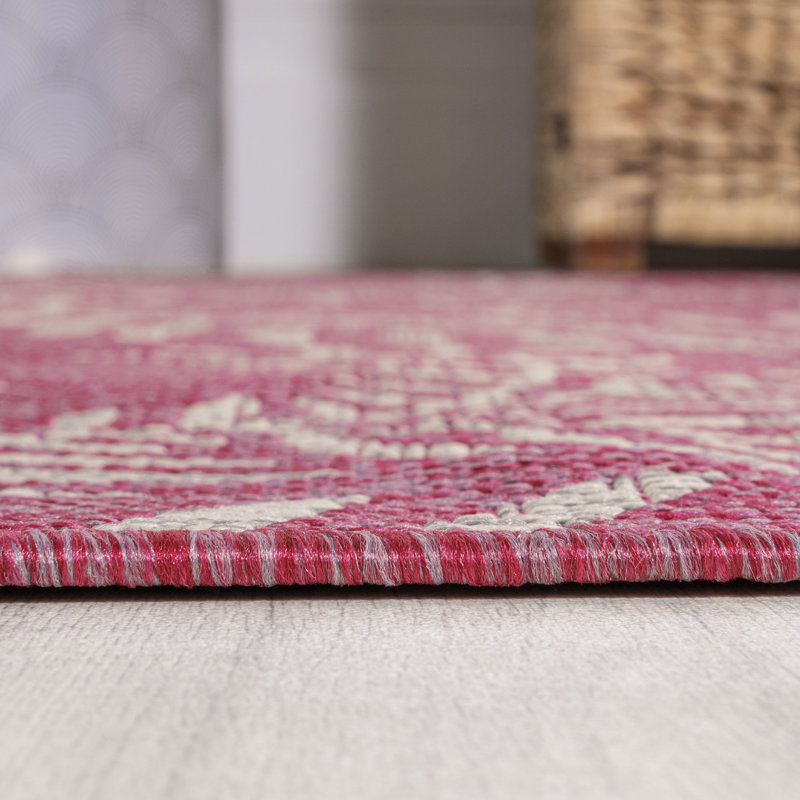 Tapis fuchsia / gris clair Hesperus Nevis, Rectangle 7 pi 9 po x 10 pi