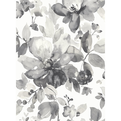 Rouleau de papier peint adhésif à motif aquarelle de fleurs de mer L 18 pi x l 20,5 po Alexaundrea