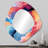 Celestial Disguise Undulation II - Abstract Unique Shape Decorative Wall Mirror, Modern Freeform Mirror, Printed Metal Art-107229918