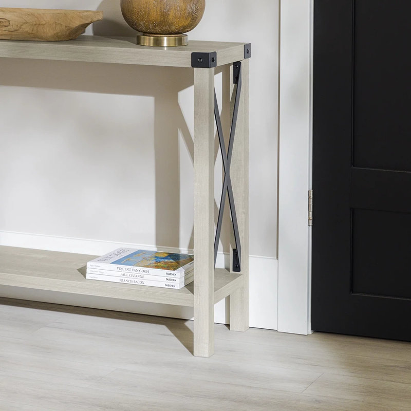 Table d'entrée avec tablette ouverte Larenda, Stone Gray