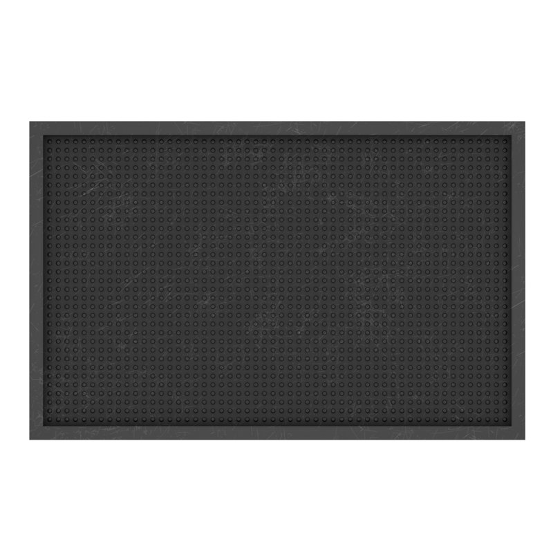 Easy clean, Waterproof Non-Slip Indoor/Outdoor Rubber Boot Tray, 18 in. x 28 in., Black Tray