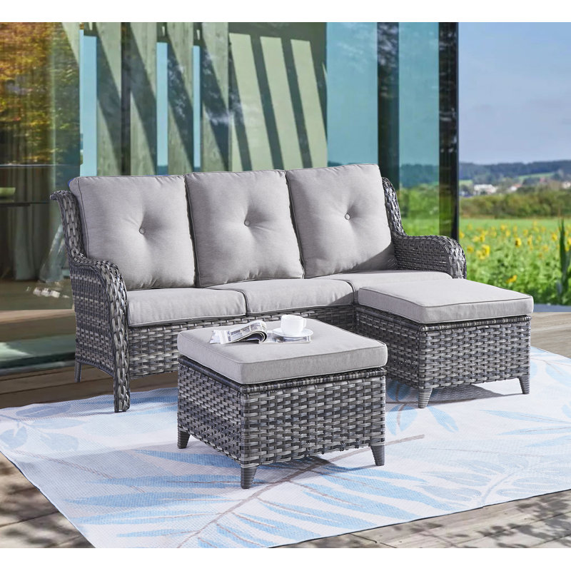 Bonia 72.44'' Wide, Grey Frame/Grey Cushion