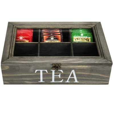 MyGift Wood Tea Box