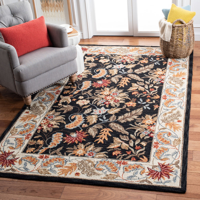 Tapis oriental en laine touffeté à la main Helena, Rectangle 3 pi 9 po x 5 pi 9 po