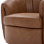 Fauteuil demi-tonneau pivotant en cuir Seraphina-56335271